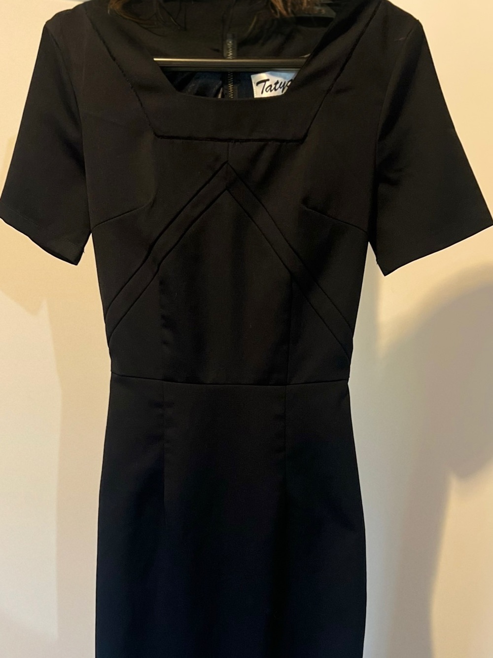 Tatyana Black Midi Structured Dress.